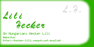 lili hecker business card